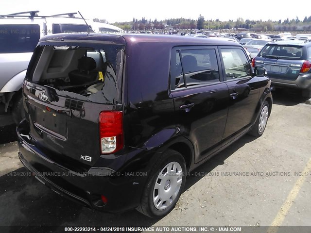JTLZE4FE7FJ077278 - 2015 TOYOTA SCION XB BURGUNDY photo 4