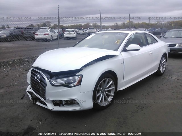 WAUD2AFR6GA020651 - 2016 AUDI A5 PREMIUM PLUS S-LINE WHITE photo 2