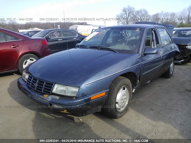 1G1LD55M8SY322182 - 1995 CHEVROLET CORSICA BLUE photo 2