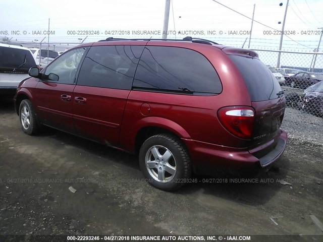 2D4GP44L97R344290 - 2007 DODGE GRAND CARAVAN SXT RED photo 3