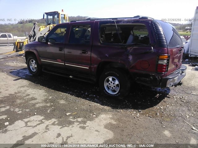 1GNFK16Z03J254782 - 2003 CHEVROLET SUBURBAN K1500 MAROON photo 3