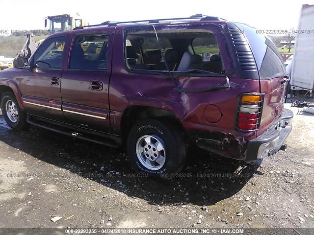 1GNFK16Z03J254782 - 2003 CHEVROLET SUBURBAN K1500 MAROON photo 6