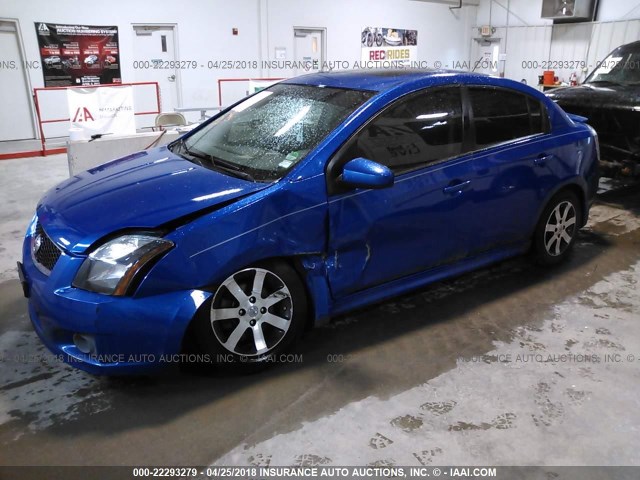 3N1AB6AP8CL745635 - 2012 NISSAN SENTRA 2.0/2.0S/SR/2.0SL BLUE photo 2