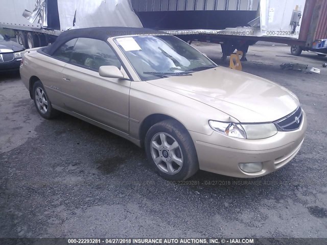 2T1FF22P81C528889 - 2001 TOYOTA CAMRY SOLARA SE/SLE ოქროსფერი ფოტო 1