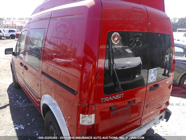 NM0LS6AN4DT167466 - 2013 FORD TRANSIT CONNECT XL RED photo 3