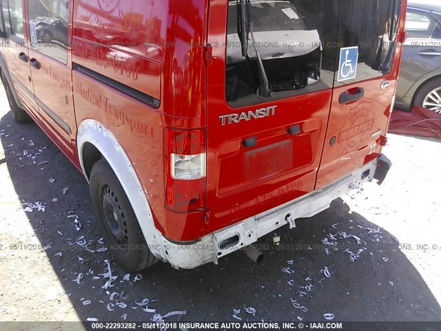 NM0LS6AN4DT167466 - 2013 FORD TRANSIT CONNECT XL RED photo 6