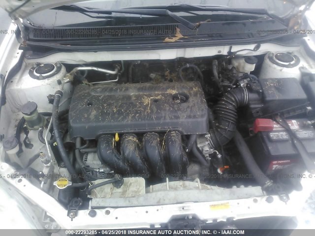 2T1KR32E77C652509 - 2007 TOYOTA COROLLA MATRIX XR WHITE photo 10