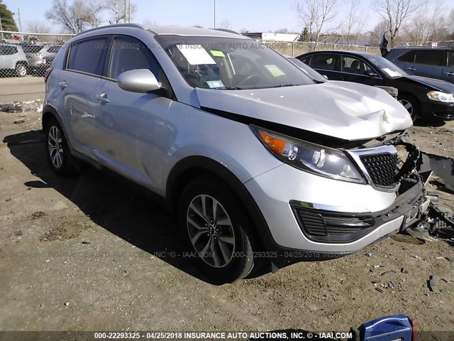 KNDPB3AC5G7808087 - 2016 KIA SPORTAGE LX SILVER photo 1