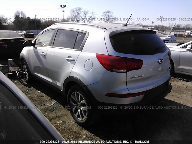 KNDPB3AC5G7808087 - 2016 KIA SPORTAGE LX SILVER photo 3