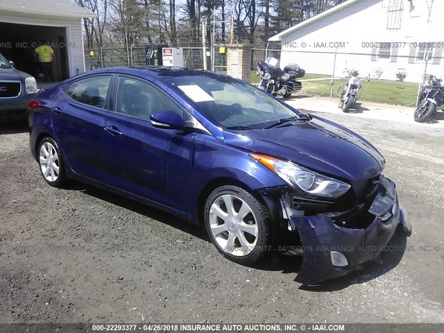 5NPDH4AEXDH329776 - 2013 HYUNDAI ELANTRA GLS/LIMITED BLUE photo 1