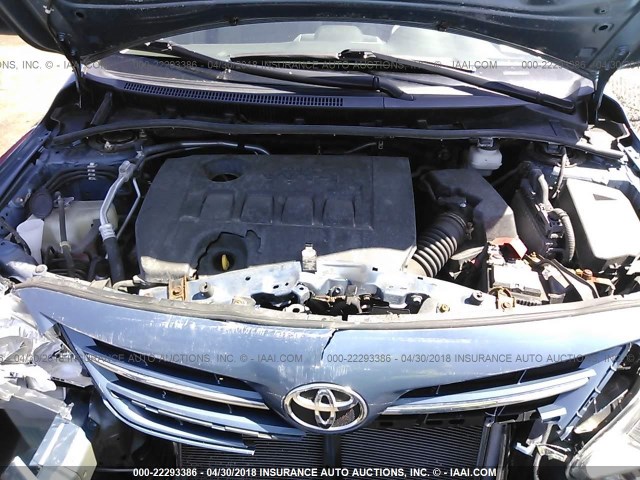 5YFBU4EE8DP212598 - 2013 TOYOTA COROLLA S/LE BLUE photo 10