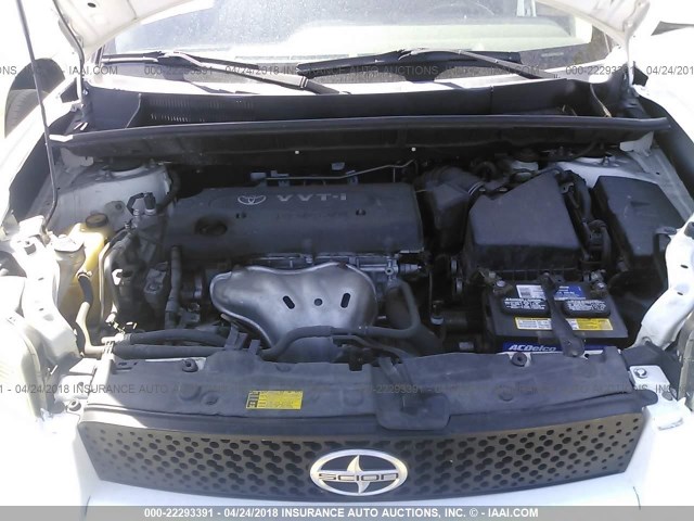 JTLKE50E781059981 - 2008 TOYOTA SCION XB თეთრი ფოტო 10