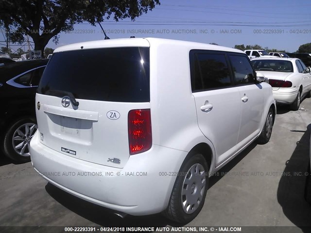 JTLKE50E781059981 - 2008 TOYOTA SCION XB თეთრი ფოტო 4
