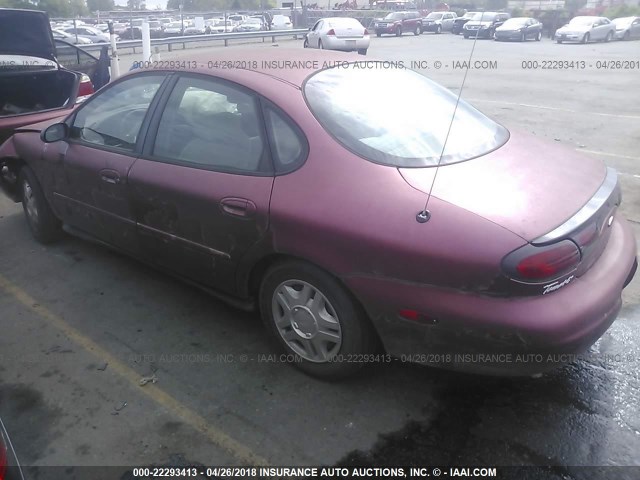 1FAFP52U5XA330178 - 1999 FORD TAURUS LX BURGUNDY photo 3