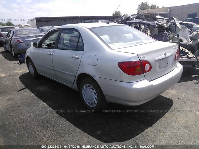 JTDBR32E230042800 - 2003 TOYOTA COROLLA CE/LE SILVER photo 3