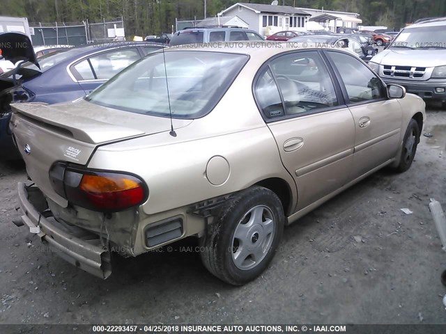 1G1NE52J716179462 - 2001 CHEVROLET MALIBU LS 金色 照片 4