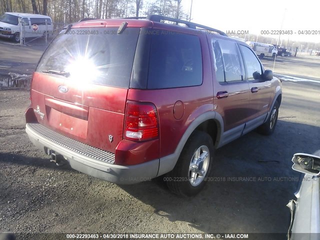 1FMDU73W32UC97190 - 2002 FORD EXPLORER XLT RED photo 4