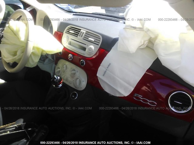 3C3CFFAR3CT103808 - 2012 FIAT 500 POP RED photo 5