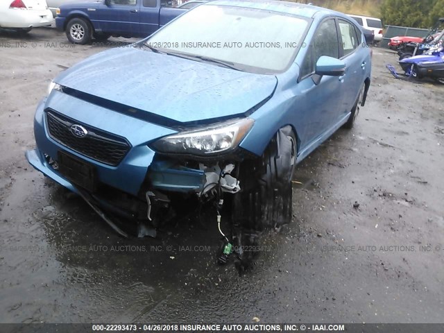 4S3GTAL6XH3752942 - 2017 SUBARU IMPREZA SPORT BLUE photo 6