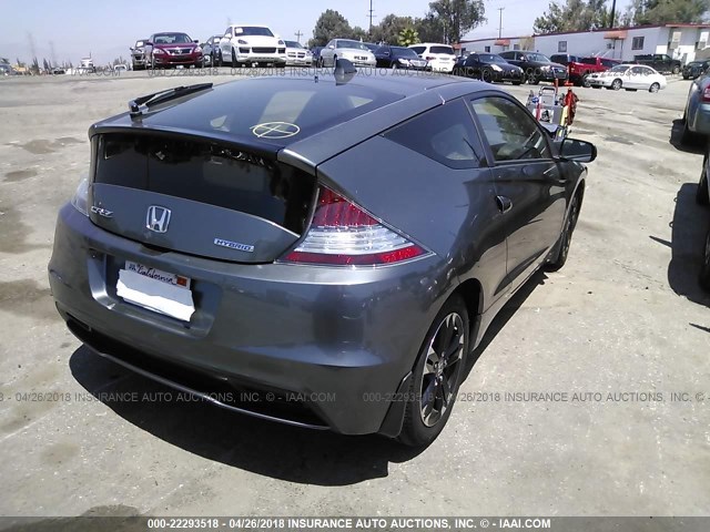 JHMZF1D45ES001809 - 2014 HONDA CR-Z GRAY photo 4