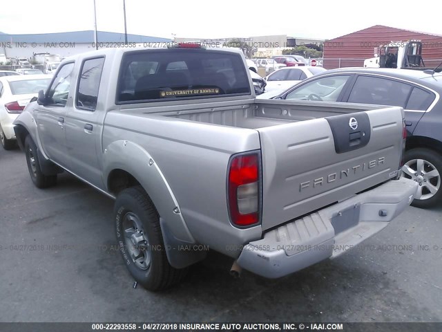 1N6ED27T54C402491 - 2004 NISSAN FRONTIER CREW CAB XE V6 GRAY photo 3