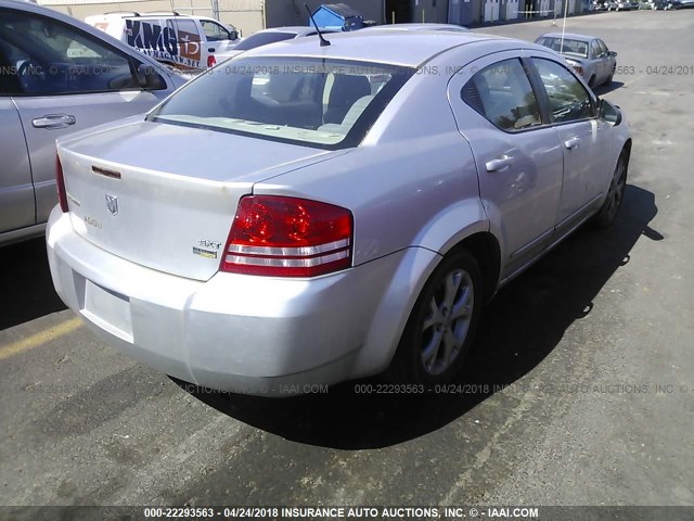 1B3LC56R48N625573 - 2008 DODGE AVENGER SXT SILVER photo 4