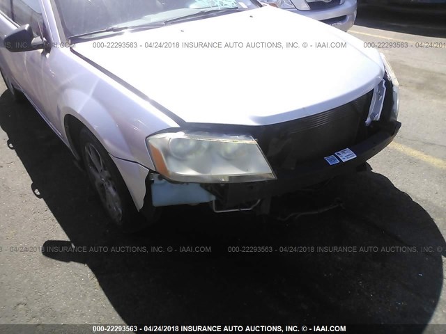 1B3LC56R48N625573 - 2008 DODGE AVENGER SXT SILVER photo 6