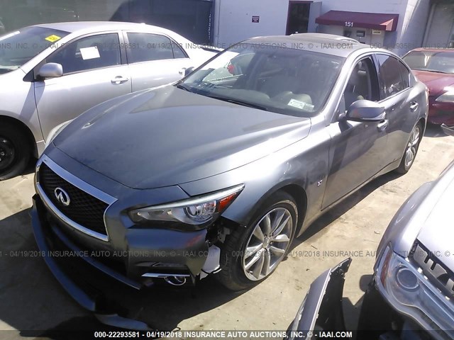 JN1BV7AP7EM684787 - 2014 INFINITI Q50 PREMIUM/SPORT GRAY photo 2