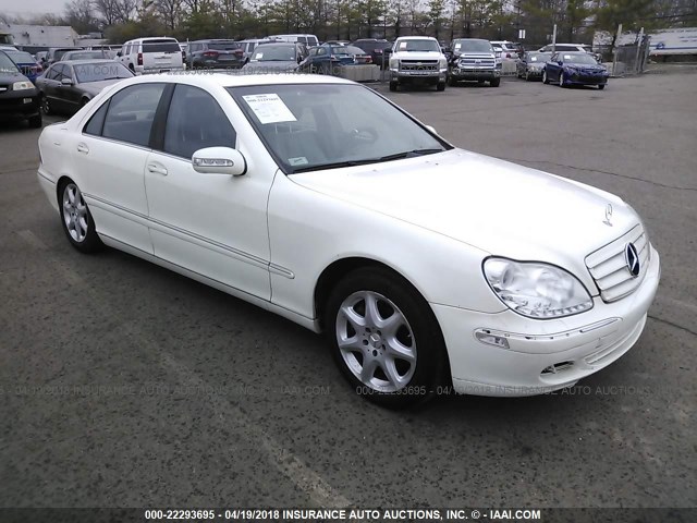 WDBNG84J34A424578 - 2004 MERCEDES-BENZ S 500 4MATIC WHITE photo 1
