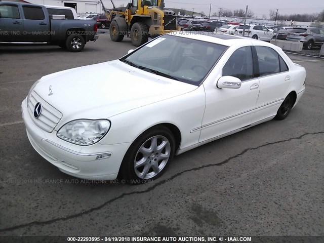 WDBNG84J34A424578 - 2004 MERCEDES-BENZ S 500 4MATIC WHITE photo 2