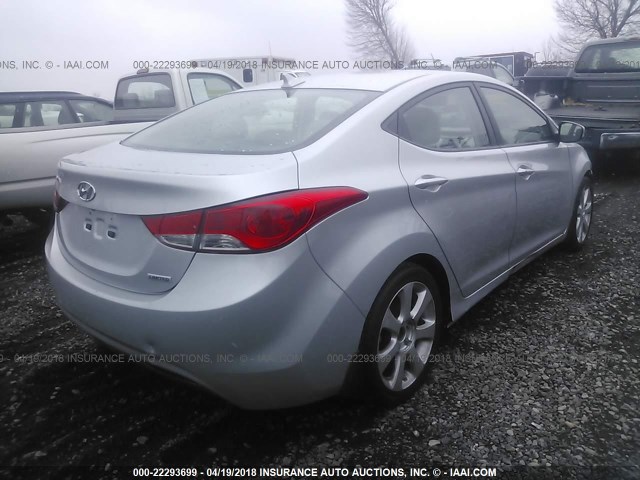 5NPDH4AE5DH227981 - 2013 HYUNDAI ELANTRA GLS/LIMITED SILVER photo 4