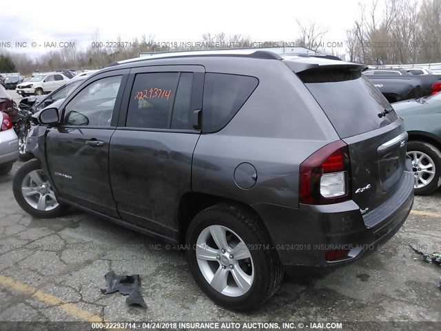 1C4NJDEB2HD205005 - 2017 JEEP COMPASS LATITUDE 灰色 照片 3