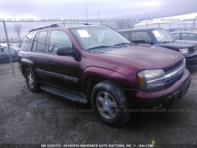 1GNDS13S542278733 - 2004 CHEVROLET TRAILBLAZER LS/LT MAROON photo 1