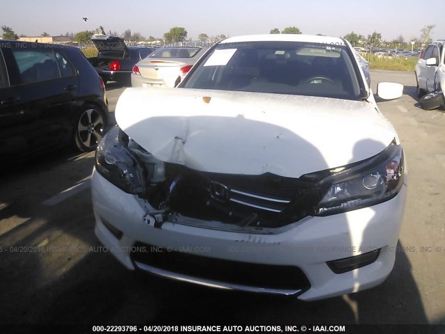 1HGCR2F53EA093293 - 2014 HONDA ACCORD SPORT WHITE photo 6