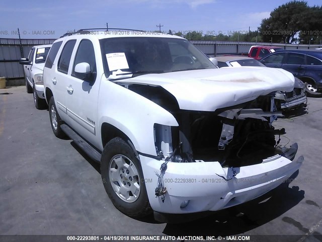 1GNSCBE09ER127490 - 2014 CHEVROLET TAHOE C1500 LT WHITE photo 1