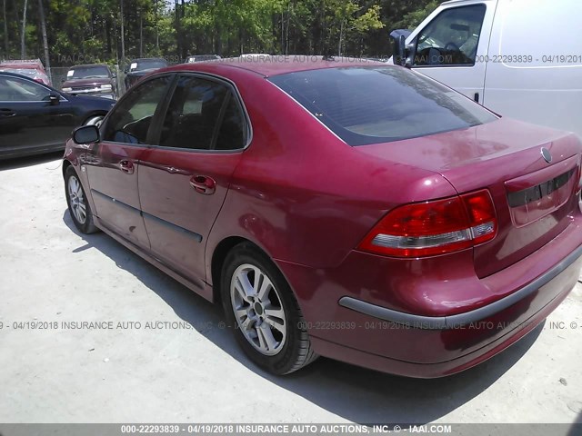 YS3FD49Y271104050 - 2007 SAAB 9-3 2.0T RED photo 3