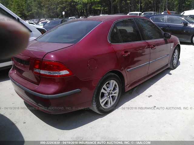 YS3FD49Y271104050 - 2007 SAAB 9-3 2.0T RED photo 4