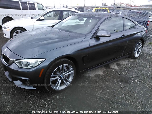 WBA3R5C58GK371183 - 2016 BMW 435 XI GRAY photo 2