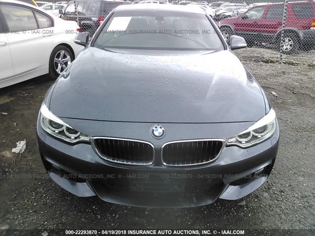 WBA3R5C58GK371183 - 2016 BMW 435 XI GRAY photo 6