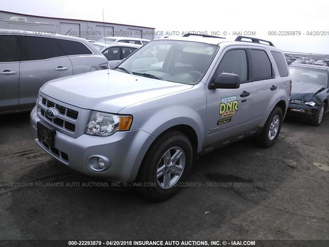 1FMCU5K30BKC65056 - 2011 FORD ESCAPE HYBRID SILVER photo 2