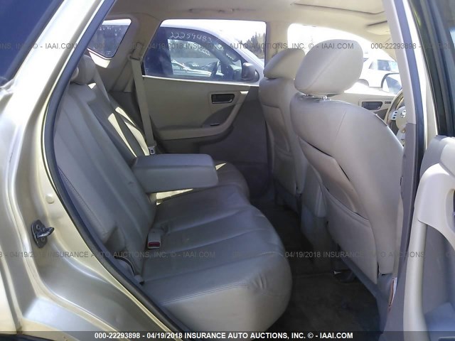 JN8AZ08W23W203769 - 2003 NISSAN MURANO SL/SE GOLD photo 8