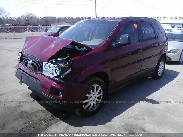 3G5DA03L16S603455 - 2006 BUICK RENDEZVOUS CX/CXL BURGUNDY photo 2