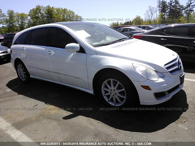 4JGCB65E47A038295 - 2007 MERCEDES-BENZ R 350 WHITE photo 1