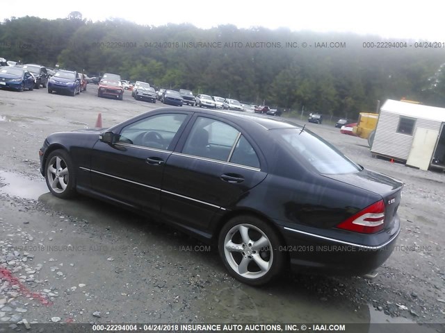 WDBRF52H36A889366 - 2006 MERCEDES-BENZ C GENERATION 2006 230 BLACK photo 3