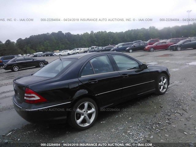 WDBRF52H36A889366 - 2006 MERCEDES-BENZ C GENERATION 2006 230 BLACK photo 4