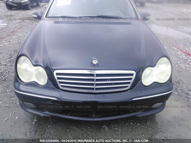 WDBRF52H36A889366 - 2006 MERCEDES-BENZ C GENERATION 2006 230 BLACK photo 6