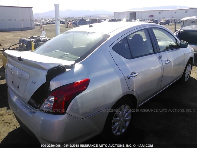 3N1CN7AP3JL806747 - 2018 NISSAN VERSA S/S PLUS/SV/SL SILVER photo 4