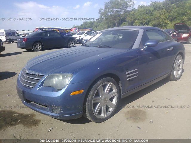 1C3AN69L75X038740 - 2005 CHRYSLER CROSSFIRE LIMITED BLUE photo 2