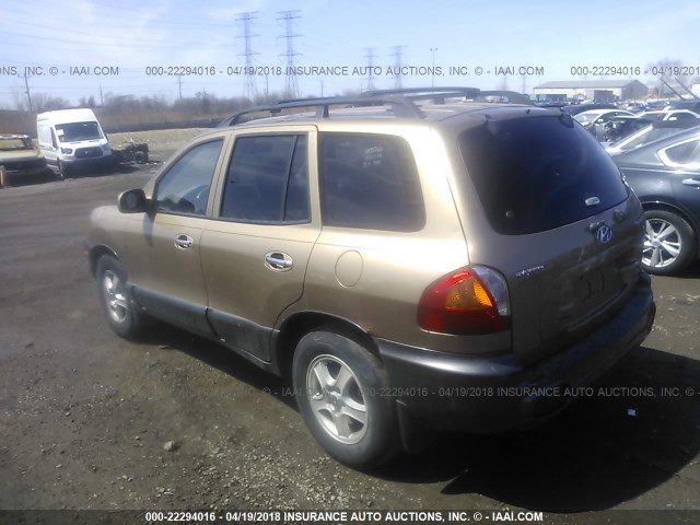 KM8SC73D92U242655 - 2002 HYUNDAI SANTA FE GLS/LX GOLD photo 3