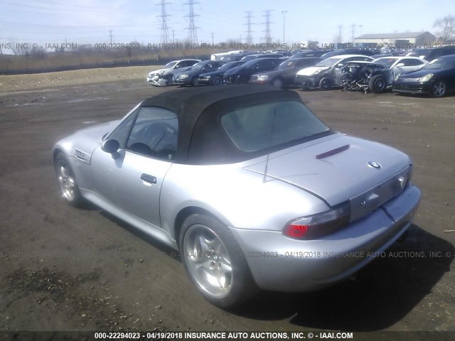 WBSCK9344YLC93028 - 2000 BMW M ROADSTER SILVER photo 3